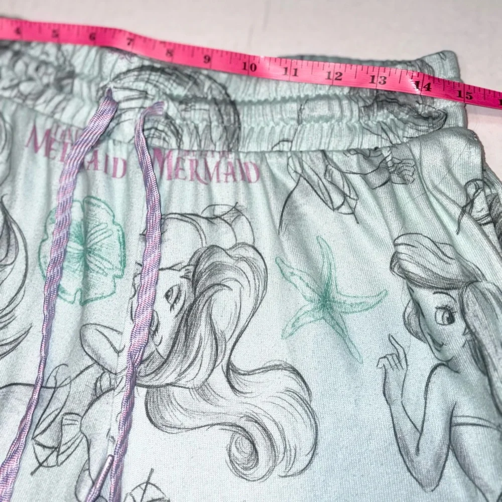 Disney The Little Mermaid Women's Sleep Pants large 12/14 blue sleeping - Picture 7 of 8